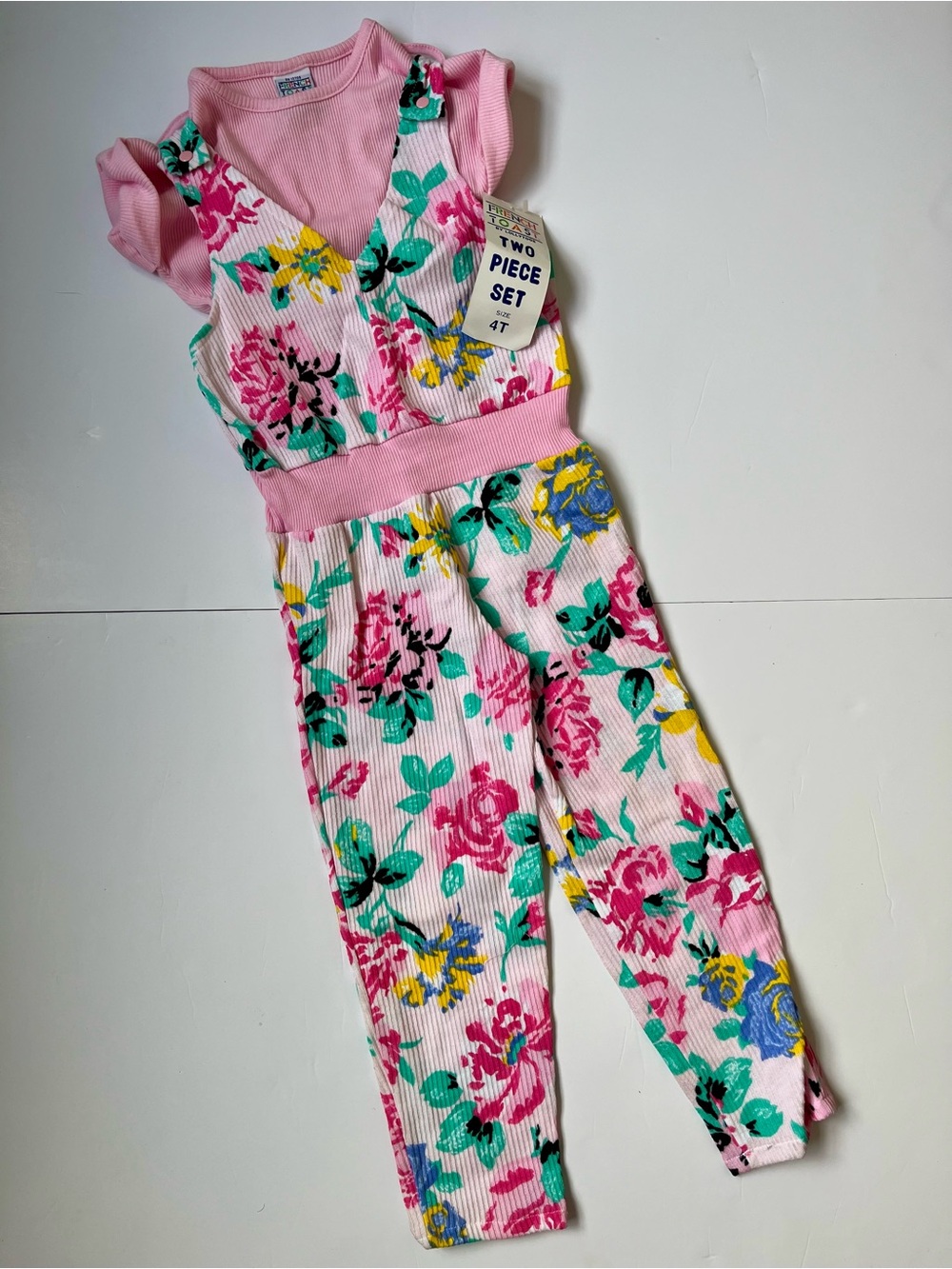 Vintage dead stock French Toast Floral Two-Piece Set